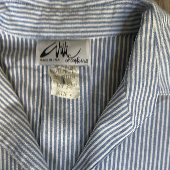 Vintage Willi of California Seersucker Striped Button-Down Dress - Picture 3 of 8